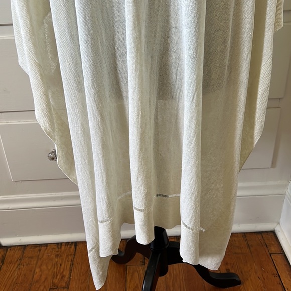 Hôtel Particulier off white linen blend poncho top - Picture 11 of 11